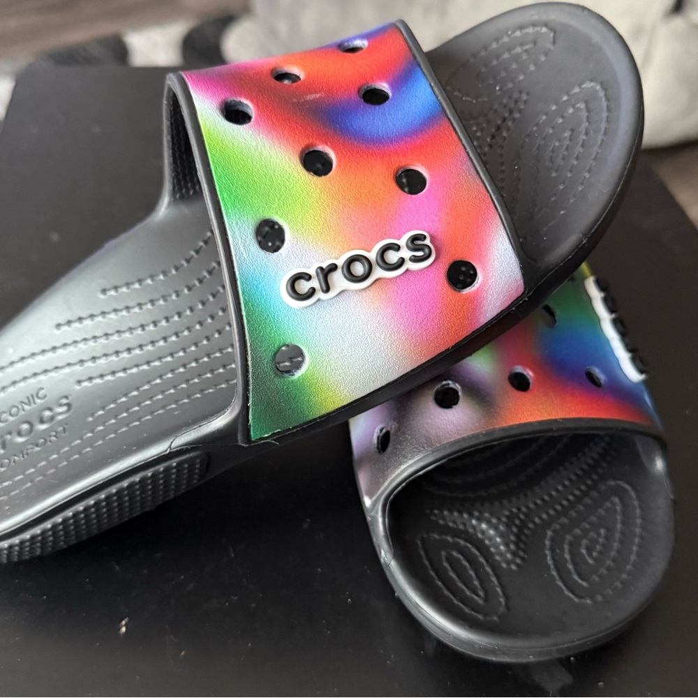 CROCS Multicolor Slide Sandals